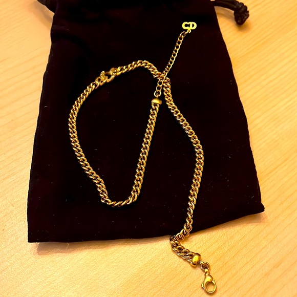 Authentic Cristian Dior gold plated necklace - Picture 1 of 3